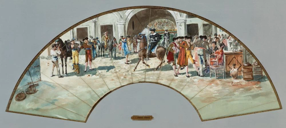 Scena animata su ventaglio